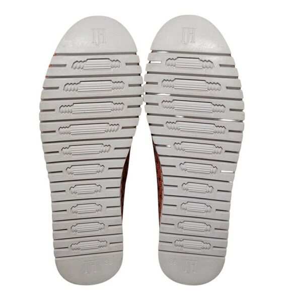 Ilse Jacobsen Loafer Tulip Shoe Women EUR 38 US 7-7.5 Perforated Orange Slip On - Picture 11 of 14